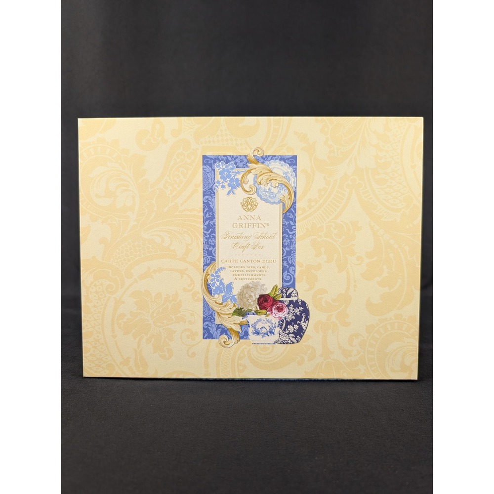 Anna Griffin Finishing School Craft Box Carte Canton Bleu Kit NEW